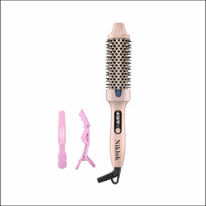 NIKLOK Brosse à friser infrarouge ionique avec écran LED