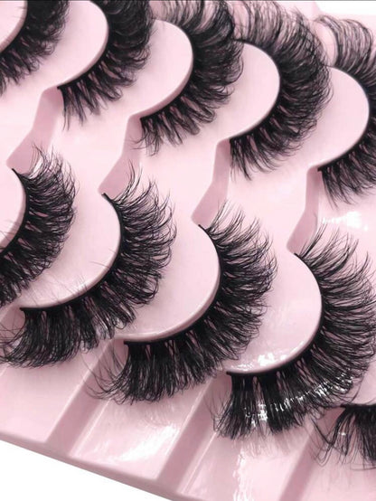 7 paires de faux cils volumisants