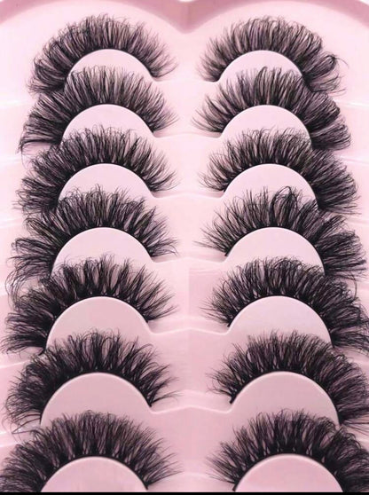 7 paires de faux cils volumisants